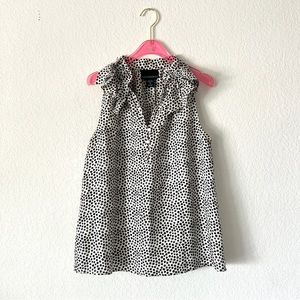 Cynthia Rowley Polka Dot 100% Silk Sleeveless Top Size Medium